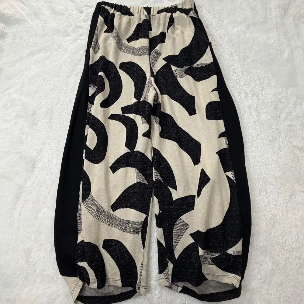 Kozan By Wild Curves Napa Valley Jade Pants Womens Large Wide Leg Lantern NWT - Picture 9 of 10